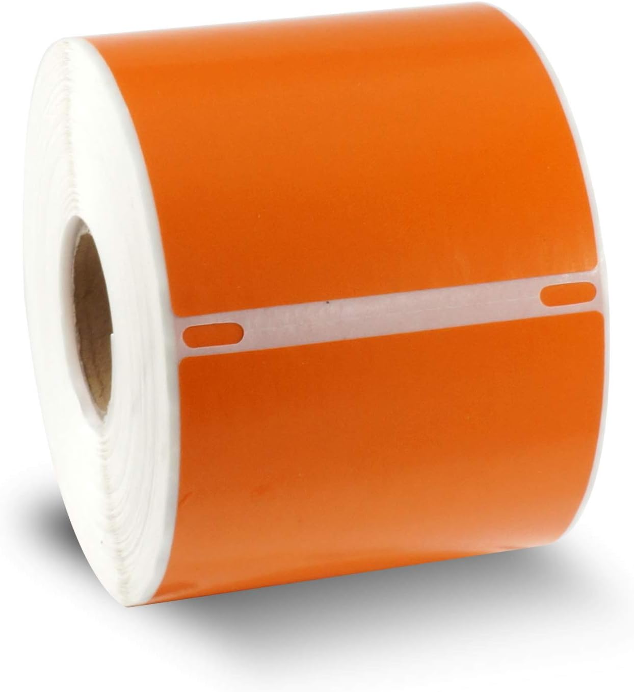 BETCKEY Colored Labels Compatible with Dymo 30857 (2-1/4" x 4") Visitor Name Tag Badge Labels, Compatible for Dymo LabelWriter Thermal 450, 4XL & Zebra Desktop Printers [1 Roll, Orange]