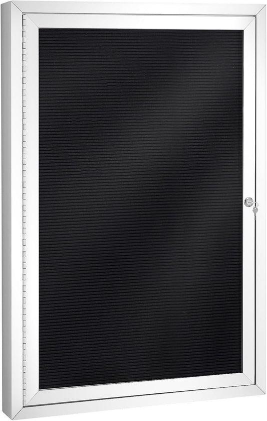 SWANCROWN Outdoor Lockable Letter Bulletin Board Shatter Resistant Display Cases Wall Mount Message Board with Swing Door,36x24 inches