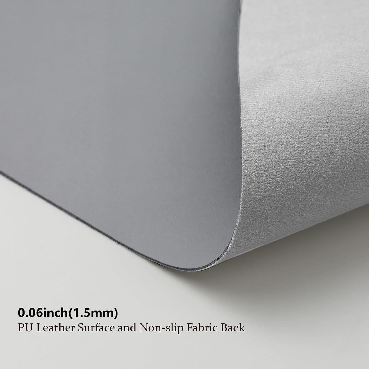 Leather Desk Mat - Small Non-Slip PU Desk Pad for Office and Home - Desk Organization and Accessories - Ideal for Large Mouse Pad and Small Desk Mats on Top of Desks (Dark Gray,23.6"x 13.8")