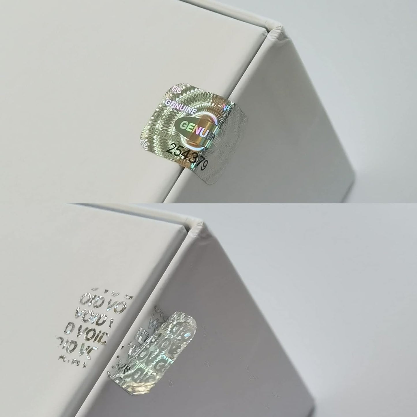 500 pcs Tamper Proof Hologram Stickers Silver High Security Tamper Evident Warranty Seal Void Genuine Authentic Holographic Labels/Stickers w/Unique Sequential Serial Numbering 0.95X0.6 inch (Silver)