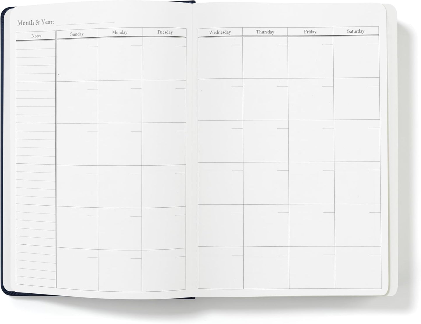Wykeham's Executive 2026 Undated Daily Journal Planner – US Format – Customization Available (Royal Blue, 8.5"×5.5" - Undated)