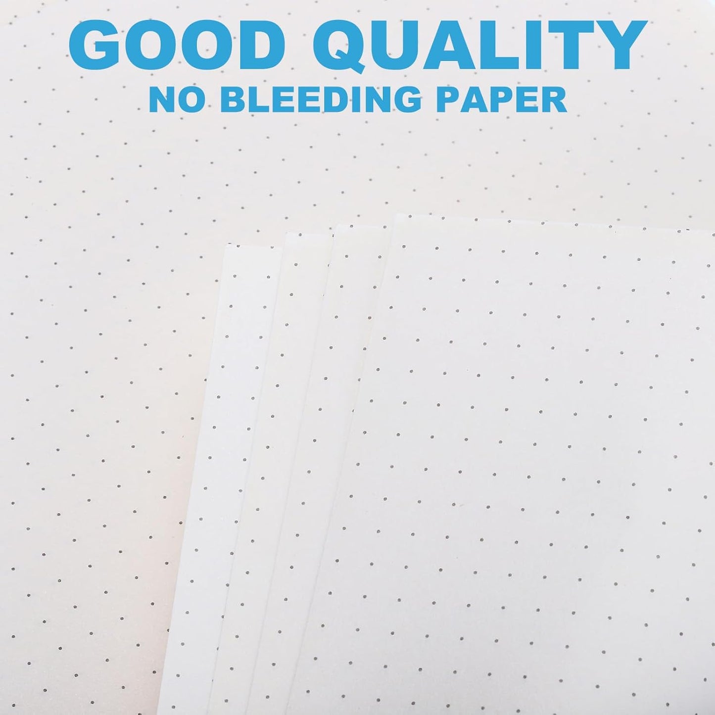 PATIKIL A5 Dot Grid Paper 6-Ring Binder Loose Leaf Planner Filler Paper Planner Inserts, 80 Sheets/160 Pages, Lined