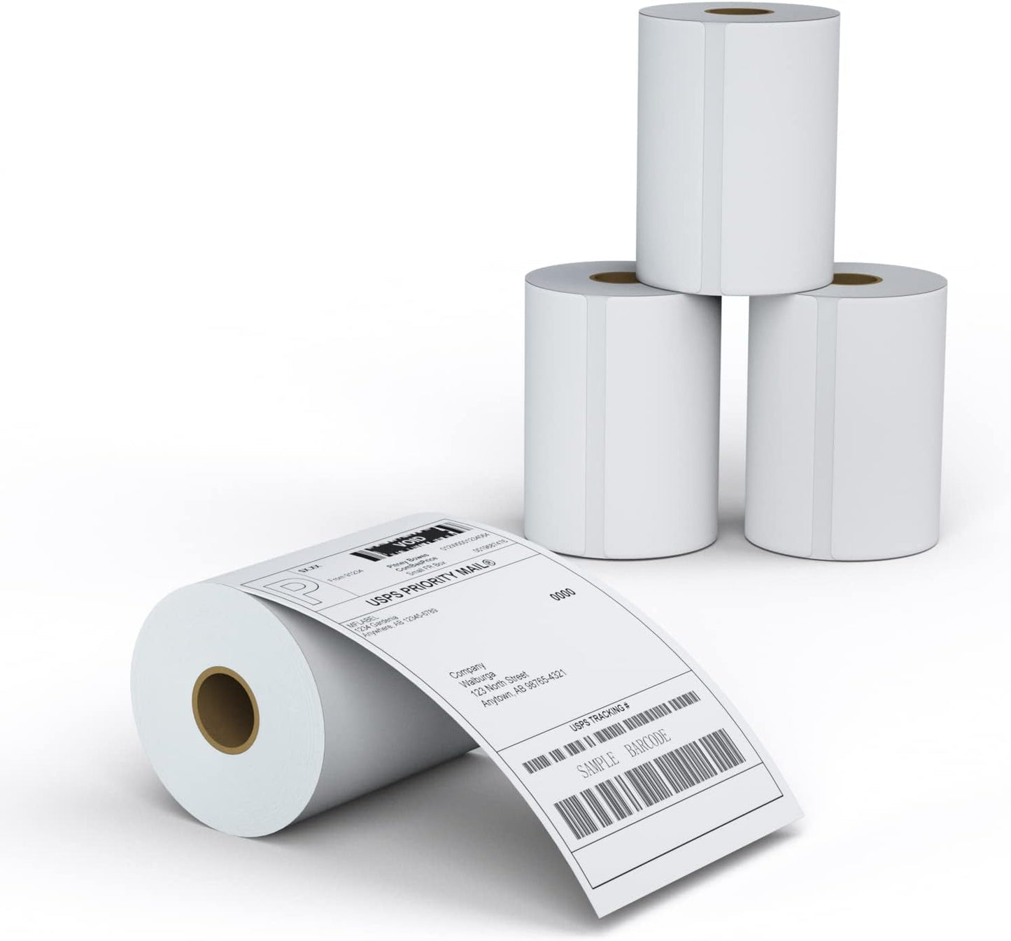MFLABEL 4"x6" Direct Thermal Shipping Labels (4 Rolls of 250) - 1000 Total Labels Compatible with Zebra 2844, 2844z, 2843 & Eltron Printers | Strong Adhesive for UPS, USPS, FedEx, DHL, Amazon, Ebay