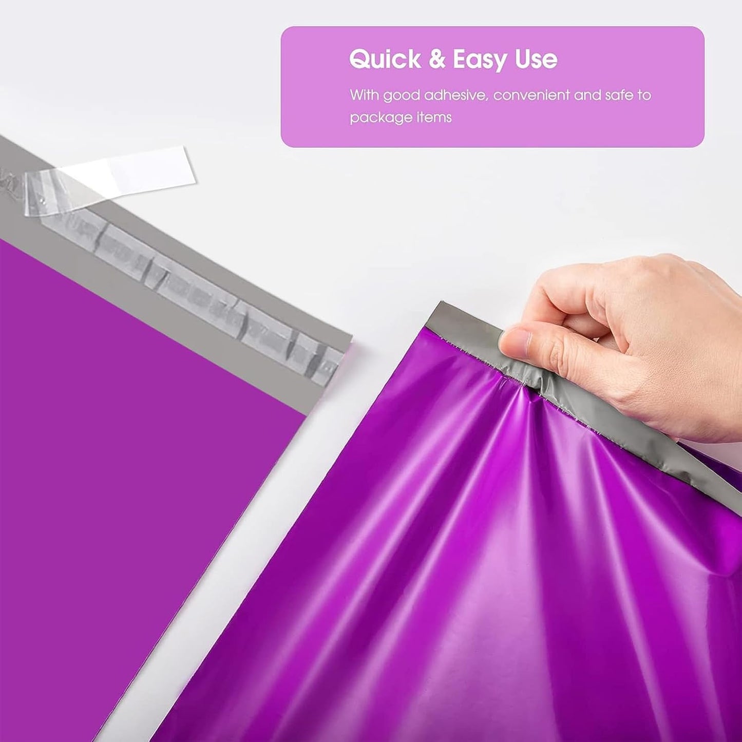 Metronic Poly Mailers 10x13 100 PC, Small Shipping Bags Mailing Envelopes Self Seal, Mailers Poly Bags for Shipping Waterproof and Tear-Proof, Mailing Bag Packaging Bags for Small Business, Purple