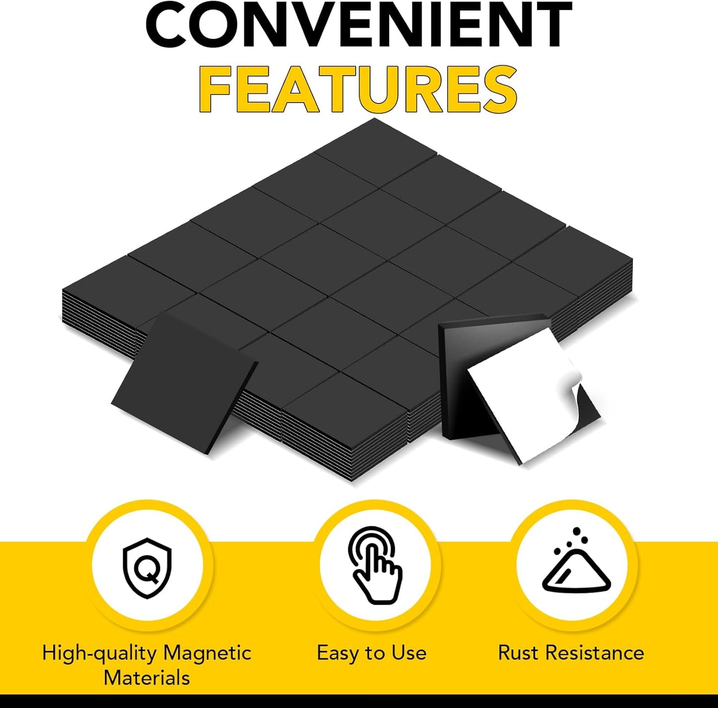 DIYMAG Magnets with Adhesive Backing,300Pcs Adhesives Magnet Squares for Whiteboard Crafts Small Magnetics Tape Magnetic Sheets Magnetism Strips Stickers for Classroom Refrigerator 0.8 x 0.04inch