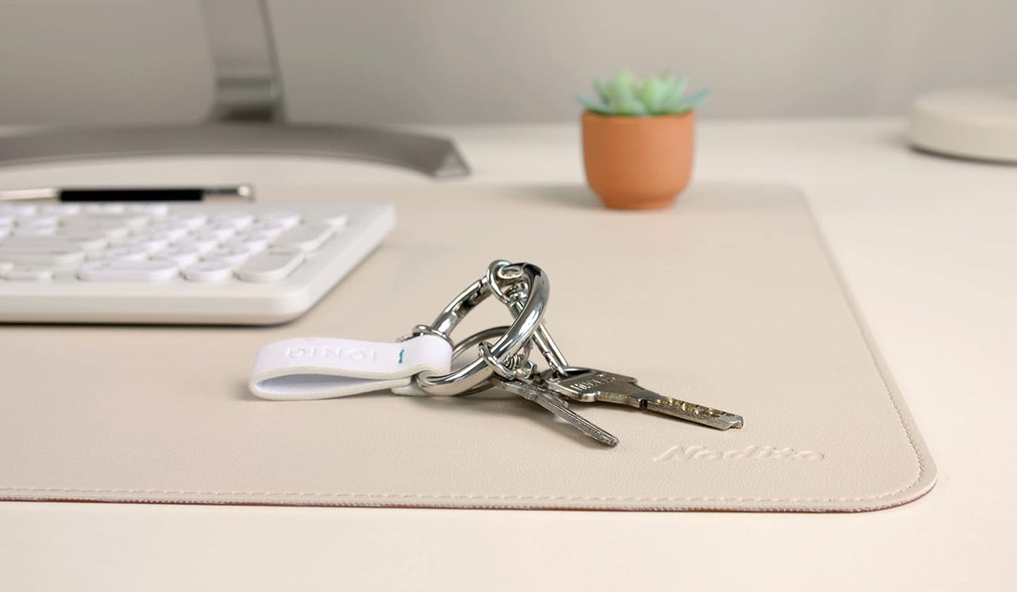 Dual-Sided Leather Desk Pad,Blotter for Laptop Computer,Mouse Pad,Writing,Drawing,Arts and Craft Mat (17"x35", Beige/Brown)