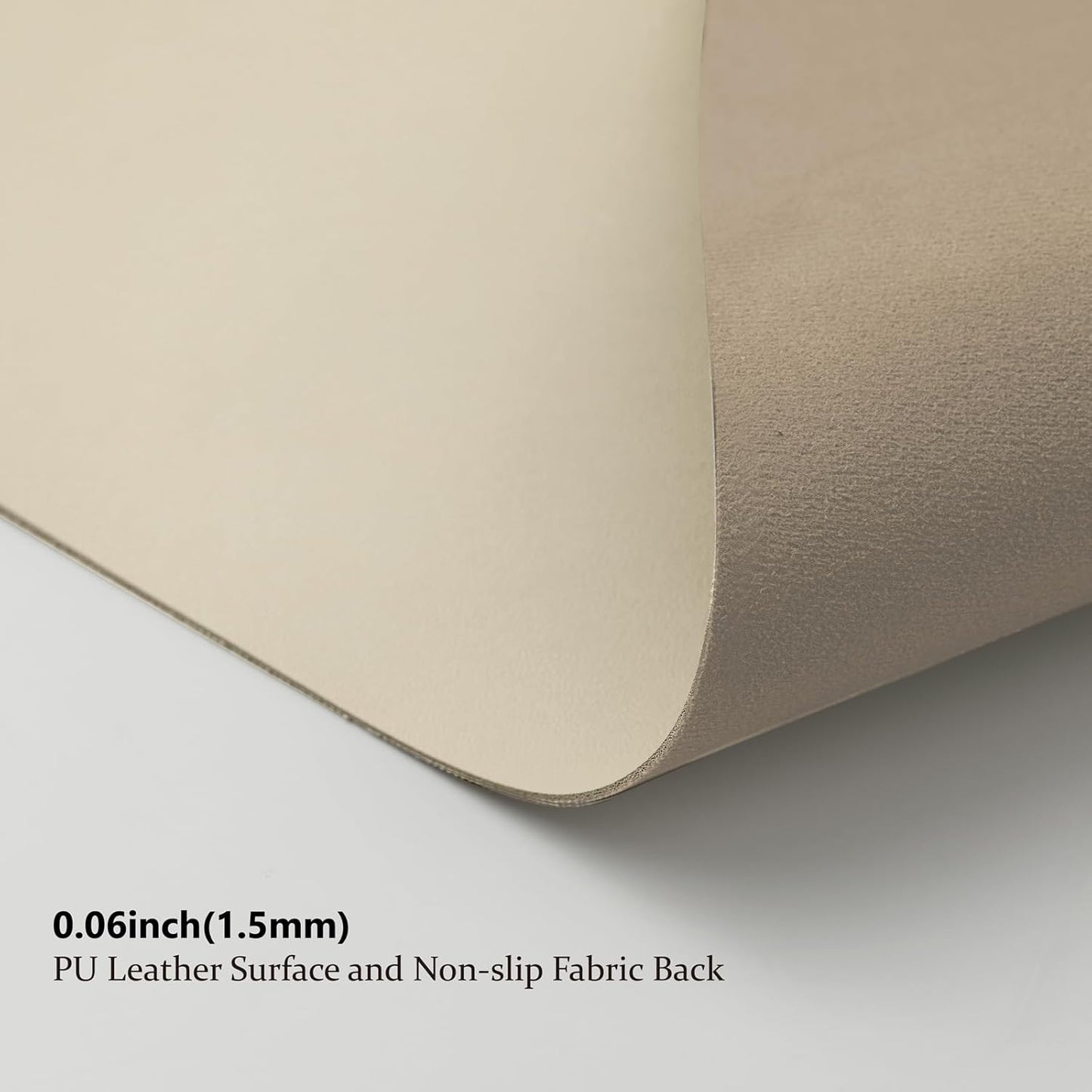 Leather Desk Mat - Non-Slip PU Desk Pad for Office and Home - Desk Organization and Accessories - Ideal for Large Mouse Pad and Desk Mats on Top of Desks (Beige,27.6"x 13.8")