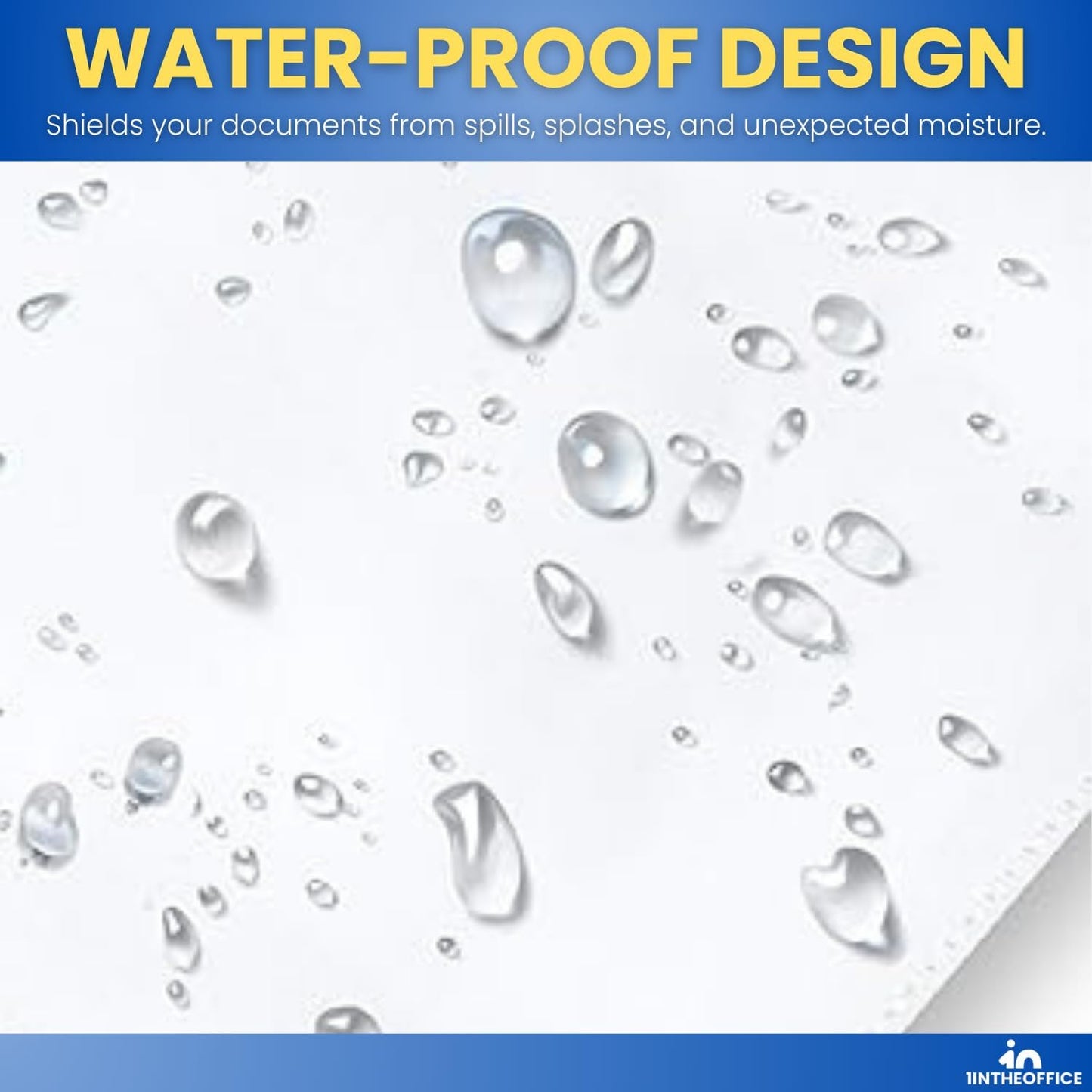 1InTheOffice Clear Plastic Folder Letter Size, Poly File Folder 3 Tab, (6 Pack)