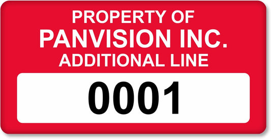 MyAssetTag Custom Asset Labels with Sequential Numbering | 0.75" x 1.5" 100% Aluminum Foil Tags with High-Bond Acrylic Adhesive, Pack of 100, Made in USA