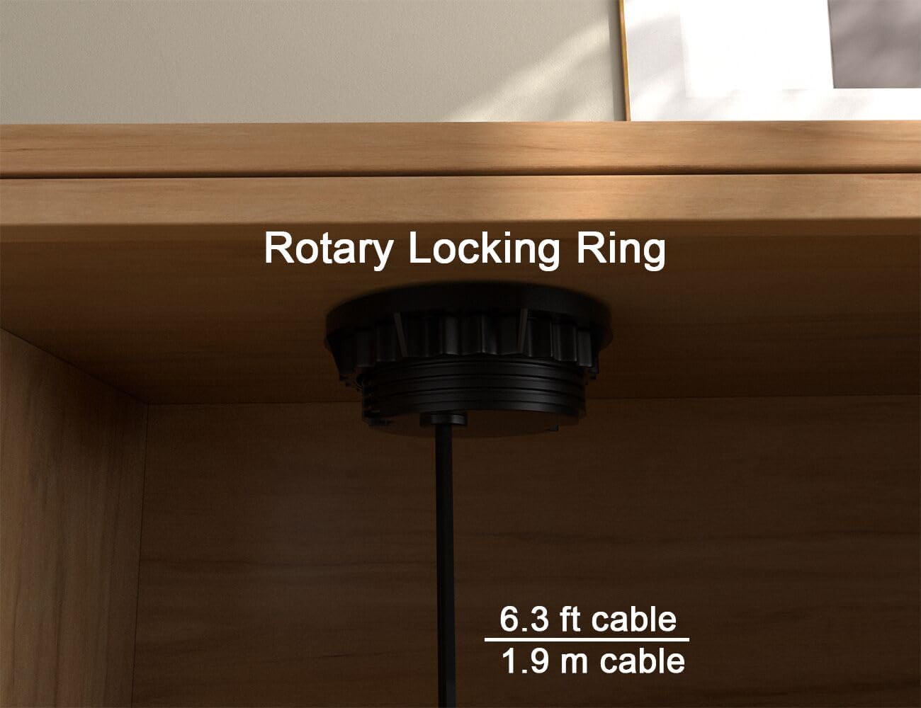 3 Inch Desktop Power Grommet,65W GaN USB C Fast Charging Station,3-USB Port,Flush Mounted for 3-1/8" Holes,Flat Plug.Round Recessed Desk Grommet Outlet for Workspace,Laptops,6.3ft,Black