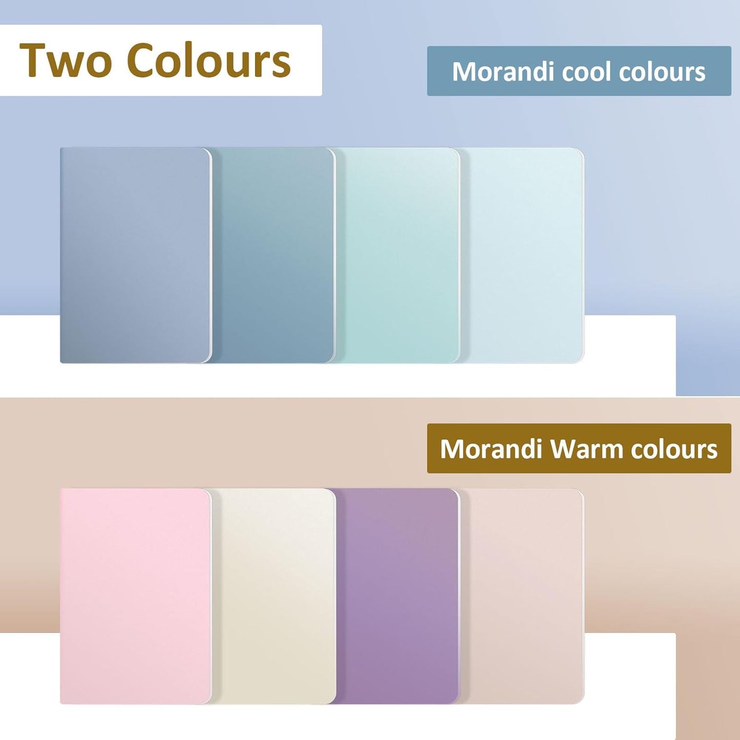 Ddaowanx 48 Pack Colorful Lined Notebooks, Journals in Bulk, 72 Pages, 36 Sheets,8.3x5.5 Inch, A5 Size, Travel Writing Notebooks Journal for Office School Supplie(Lined-48pack, 8 Colors)