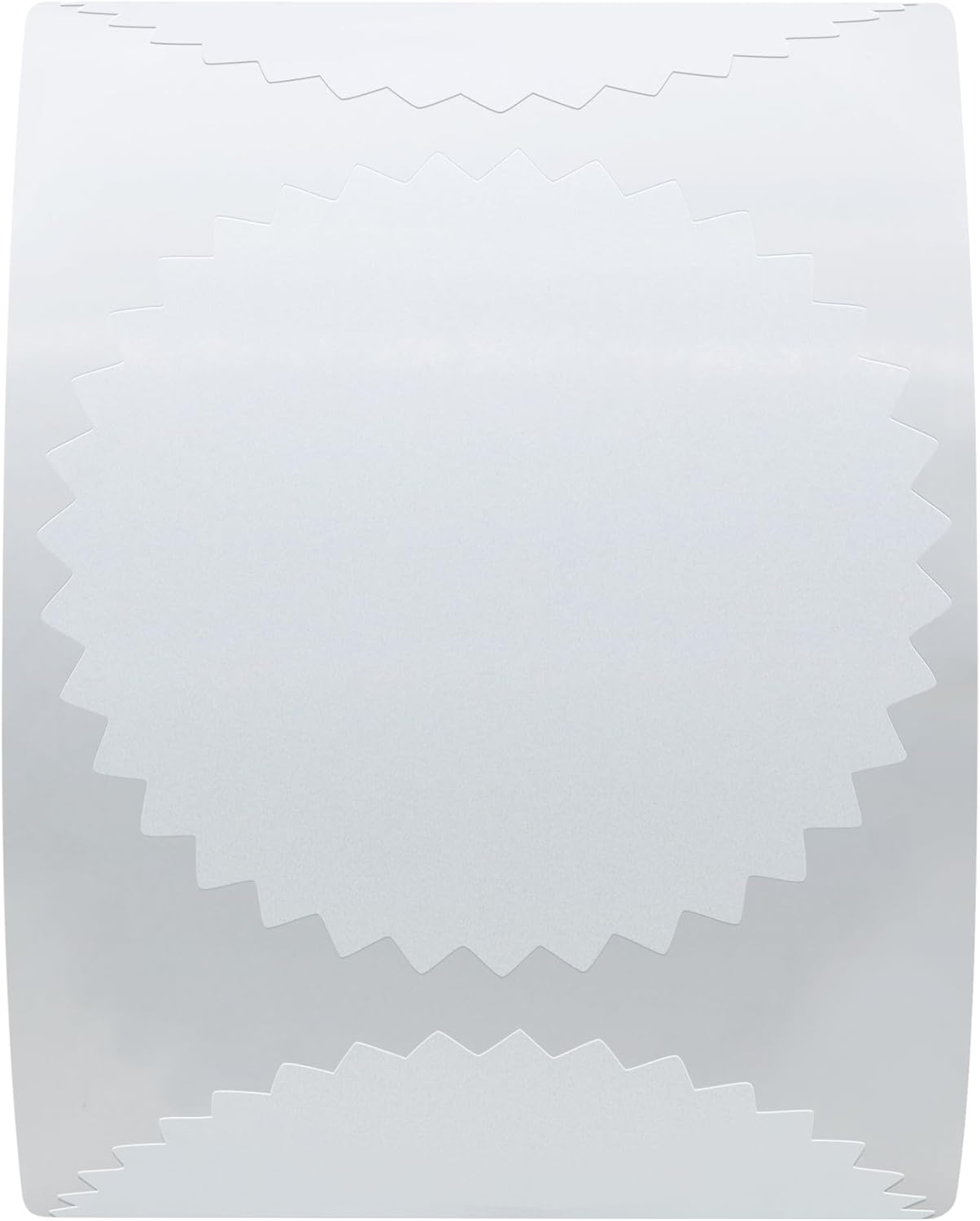 Hybsk 300pcs 2 inch White Certificate Sealing Labels with Serrated Edge Awards Legal Embossing Stickers (White)
