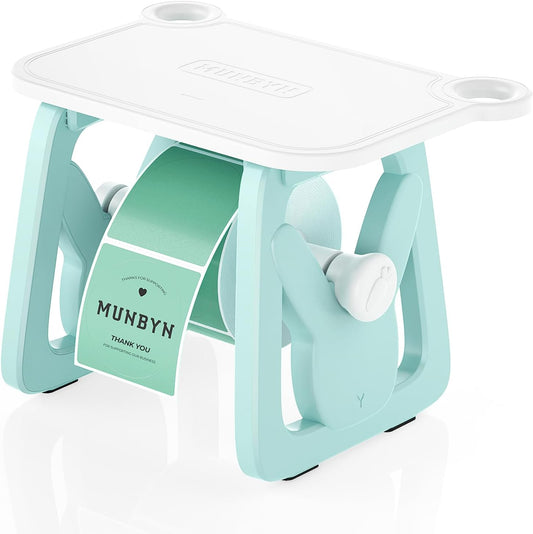 MUNBYN Label Holder for Rolls and Fanfold Labels, Thermal Sticker Holder for Desktop Thermal Printer, Accessory Supplies for Home, Office, Small Business