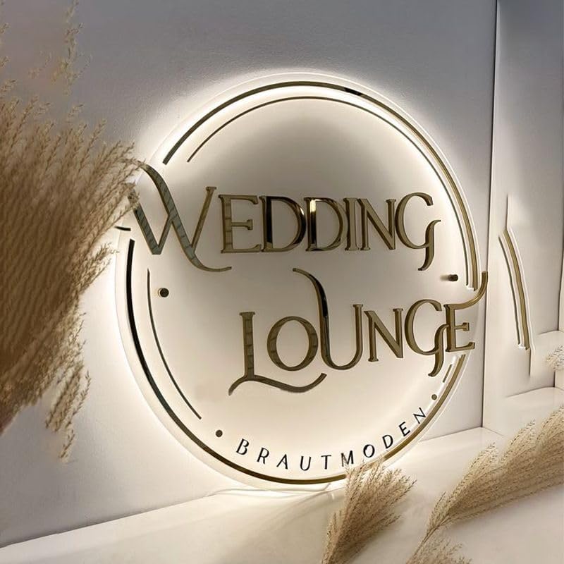 Backlit Business Logo Sign Custom, Illuminated Acrylic Signs, Custom LED Sign, Personalized Store Signs for Office Shop Beauty Salon Decor