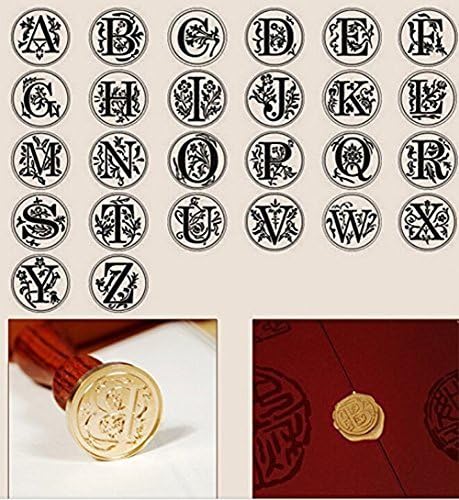 Alphabet M Wax Seal Stamp Wood Box Melting Spoon Candles Invitations Gift Cards Stationary Envelope Custom Logo Picture Wax Seal Sealing Stamp Wax Sticks Gift Kit