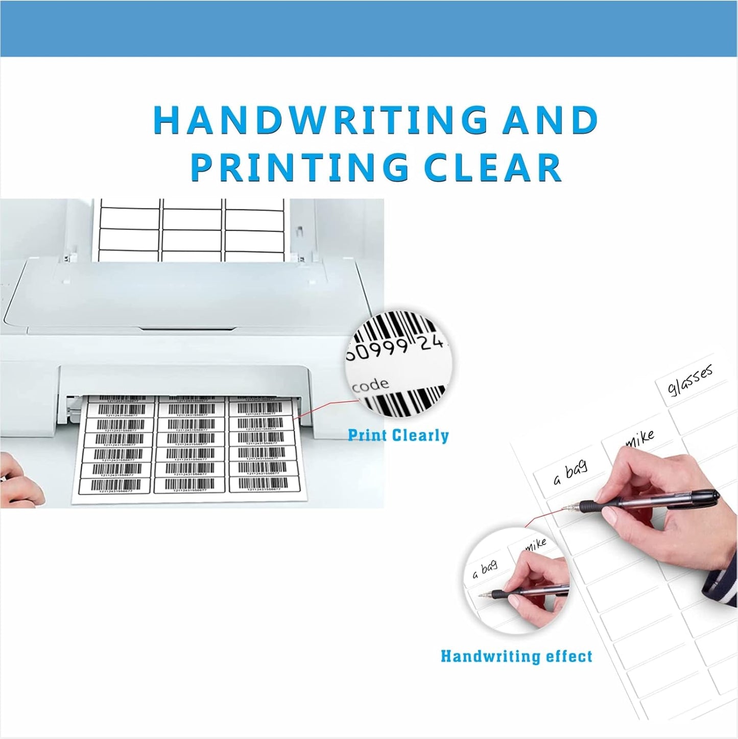 Address Labels, JIQEZNL Premium 1" x 2-5/8" Mailing Labels for Envelopes, 900 Address Label Sticker Paper for Laser/Ink Jet Printer, White Blank Printable Sticker Labels 30 Per Sheet 8.5"×11"