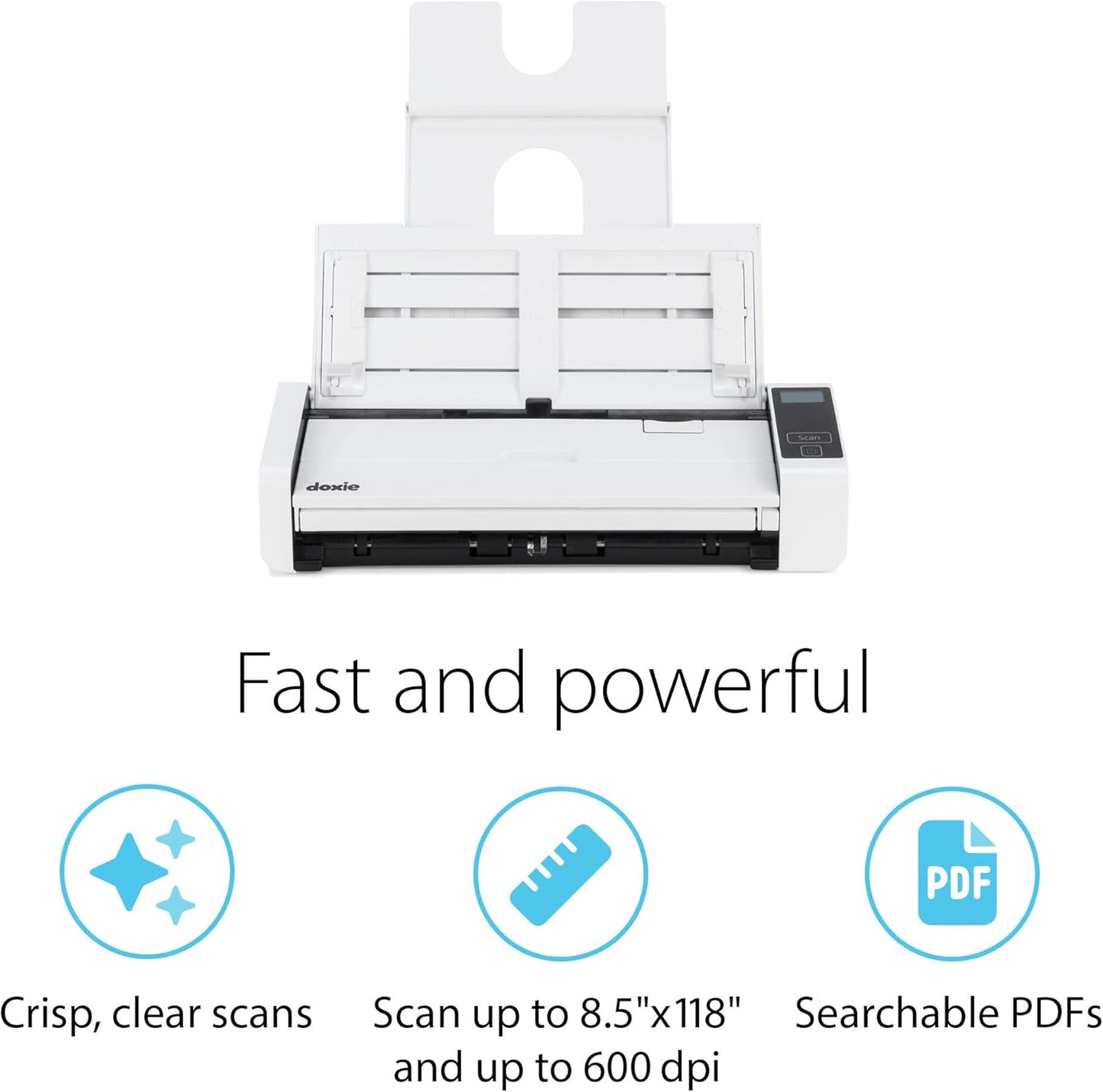 Doxie Pro DX400 - Duplex Document Scanner and Receipt Scanner for Home and Office with Amazing Software for Mac and PC