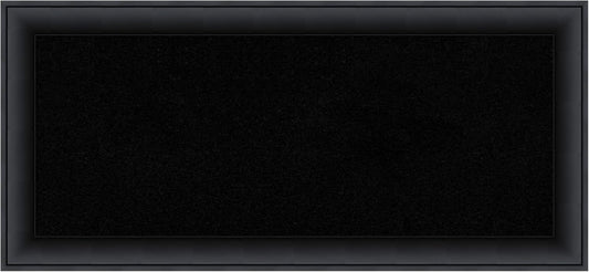 Amanti Art Black Cork Board for Wall, 15x33 Vision Board with Black Wood Frame, Medium Corkboard Office Decor for Home Organization, Modern Corkboard Pinboard to Display Items for Home Organization