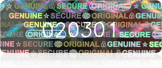 180pcs Tamper Proof Hologram Stickers Security Seal Genuine Warranty Void Label Tamper evident Seal Unique Serial Number (1.2x0.4inch)
