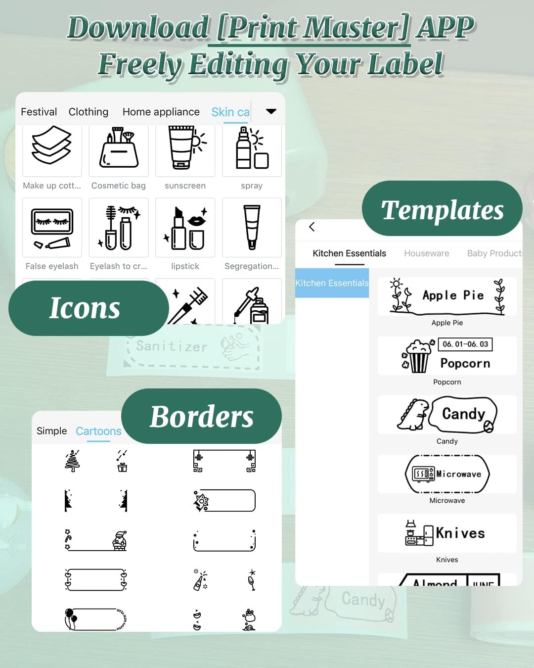 Phomemo Large Label Maker Machine with Tape D50 for 3/5" to 9/10" tape, Portable Thermal Label Maker Machine, Bluetooth Label Printer for Address,Storage,Office, Support Phones & Pad, USB Rechargeable