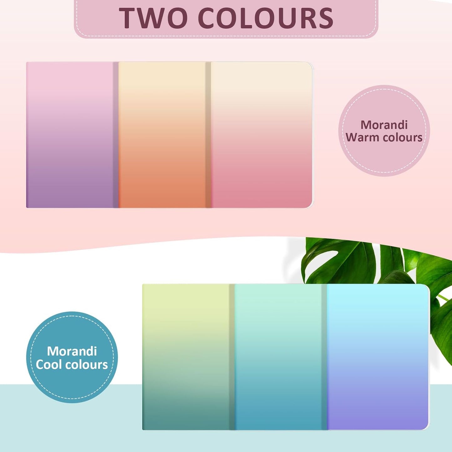 Ddaowanx Notebooks,Lined Paper Journals in Bulk, 72 Pages, 36 Sheets, 80GSM, 8.3x5.5 Inch, A5 Size, Travel Writing Notebooks for Office School Supplies (Lined-24pack, Gradient)