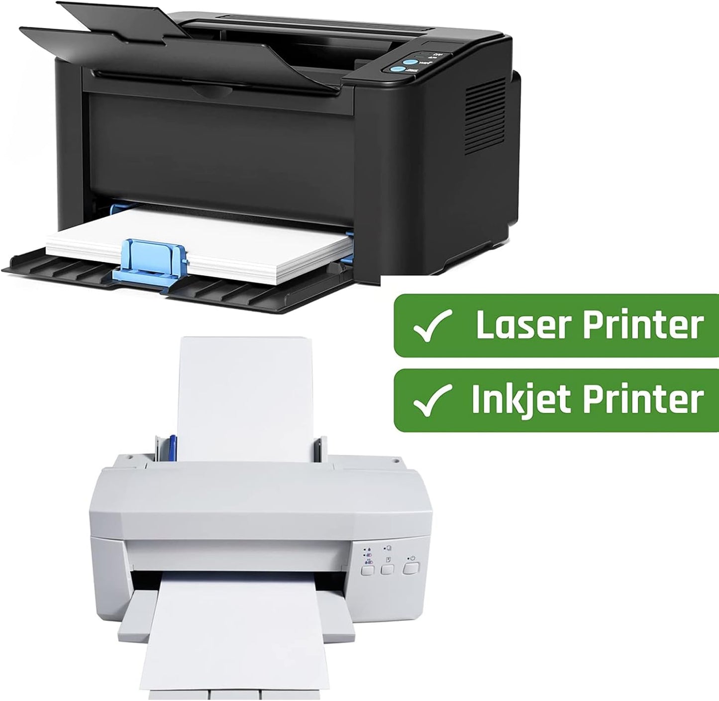 3-1/3" x 4" Shipping Address Labels 300 Label Stickers Paper for Laser/Inkjet Printer 6 per Page Printable Mailing Labels, FBA Box Labels - Matte, 50 Sheets