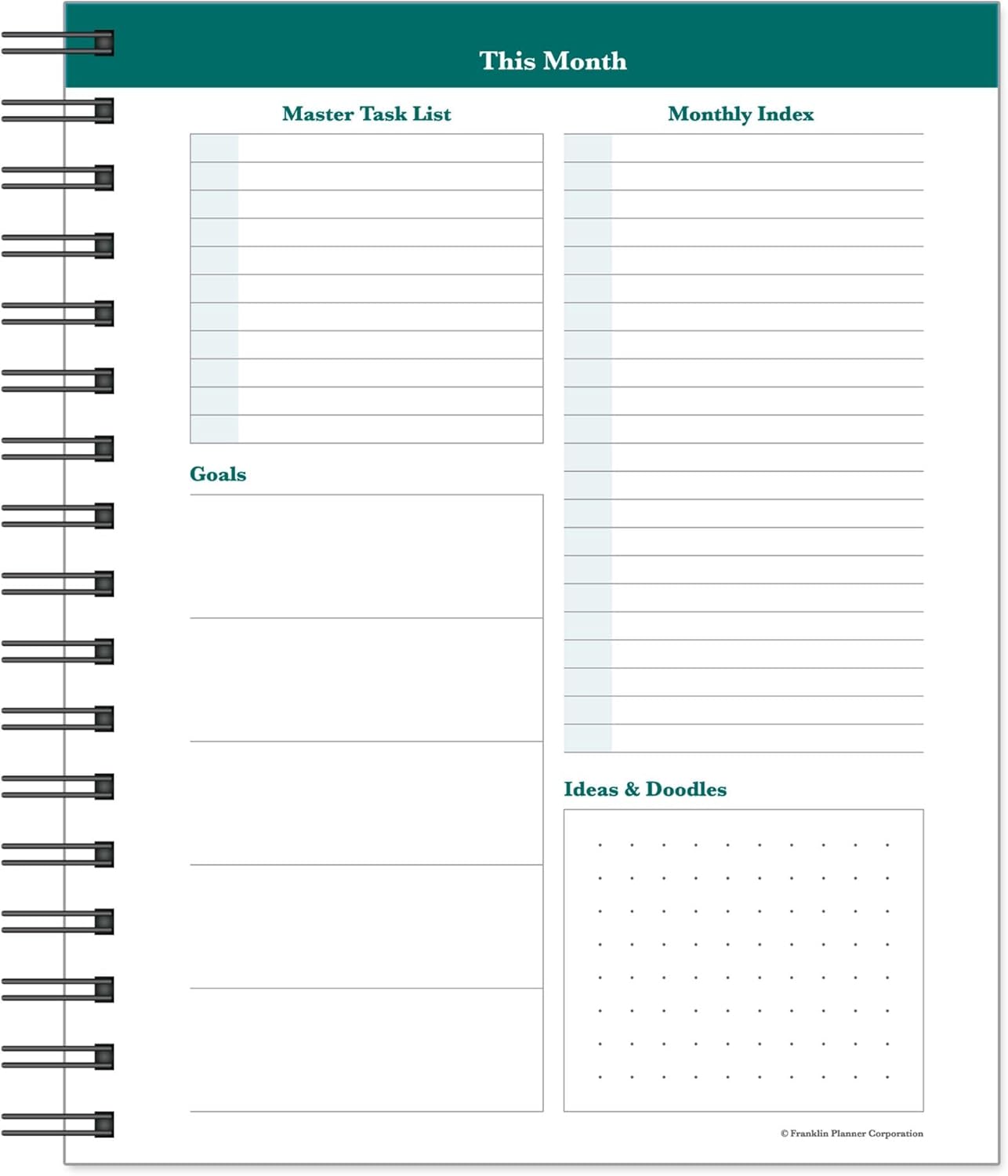 FranklinCovey - Undated Planner | Weekly - Wire-Bound Planner (7” x 8.5” X 1”)