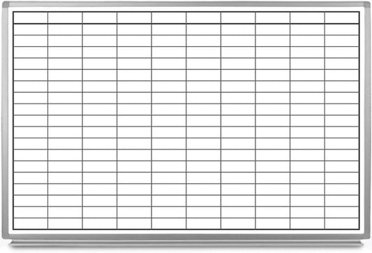 Blank Grid Dry-Erase Whiteboard 48" x 36"