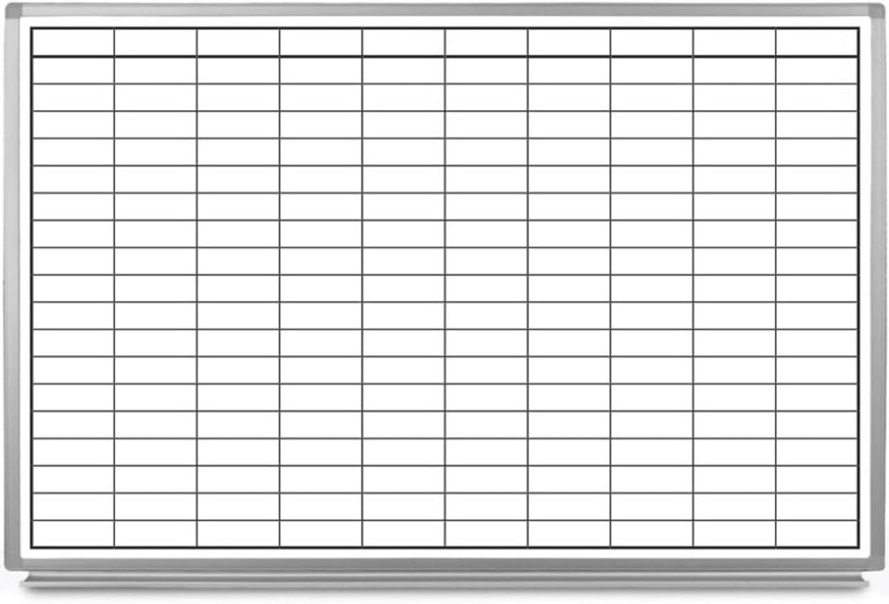 Blank Grid Dry-Erase Whiteboard 60" x 40"