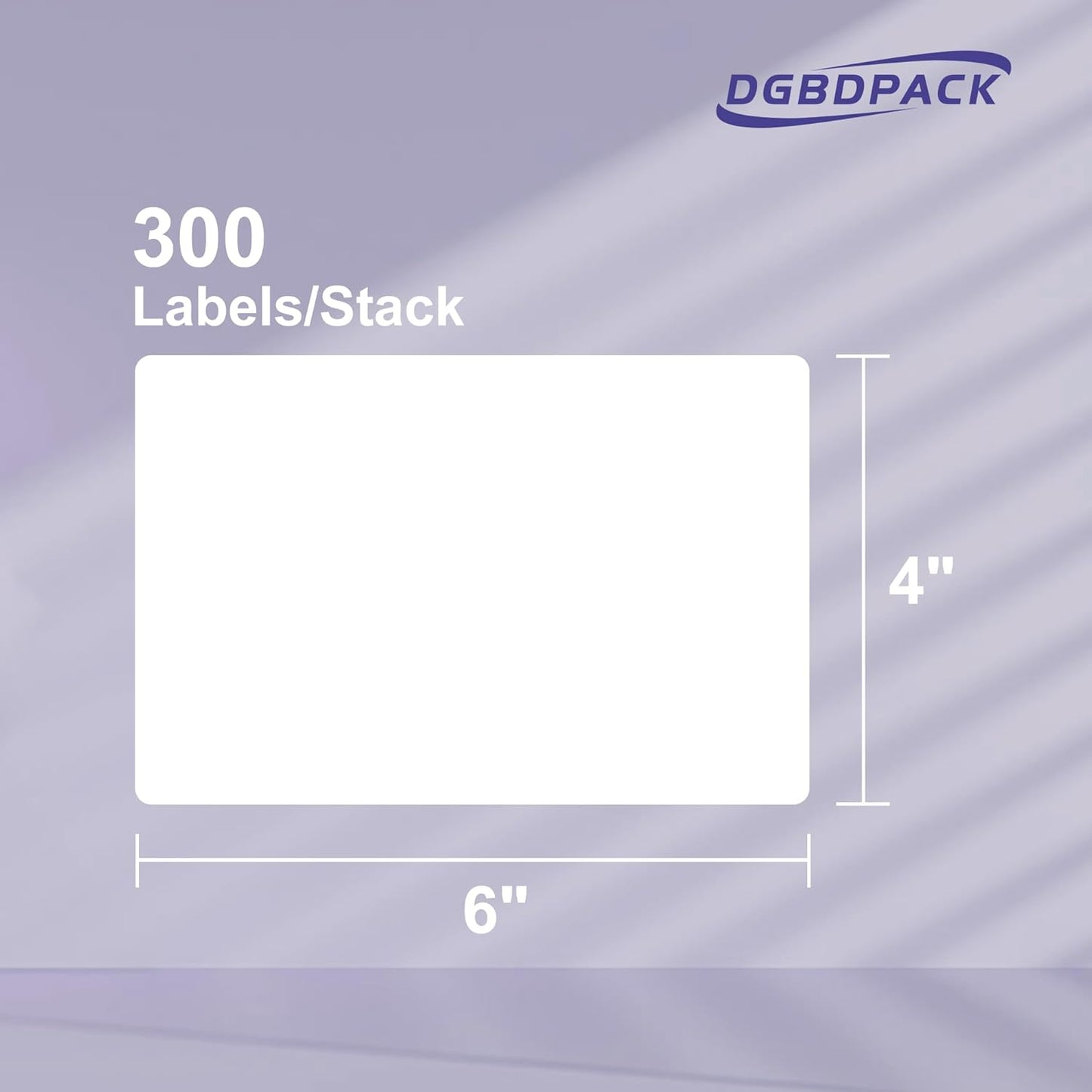 DGBDPACK Fanfold Direct Thermal Shipping Labels 4''x6'' 2400 Labels/8 Stacks (300 Pcs per Stack), Compatible with Zebra Rollo Beeprt Printer Ultra Adhesive