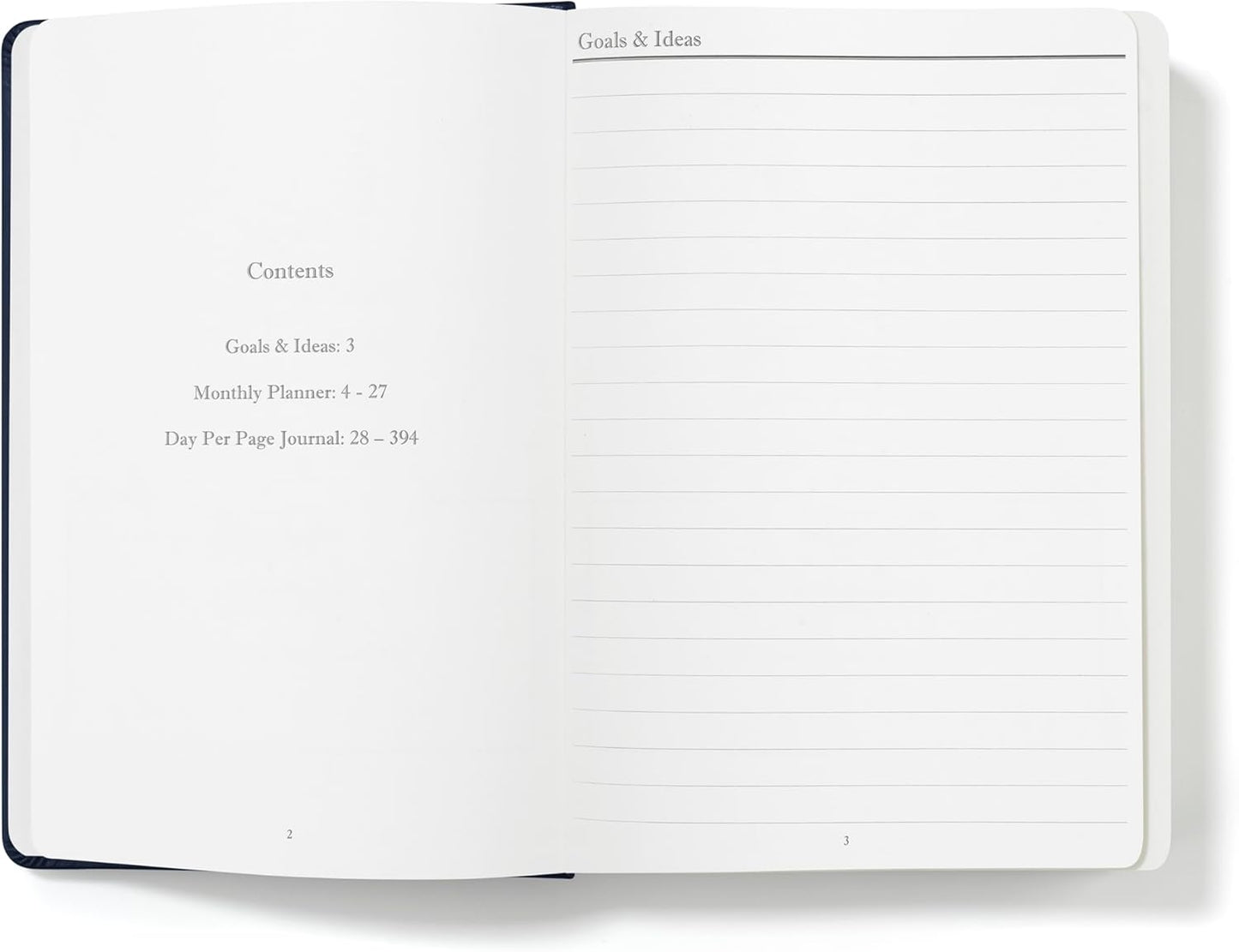 Wykeham's Executive 2026 Undated Daily Journal Planner – US Format – Customization Available (Royal Blue, 8.5"×5.5" - Undated)