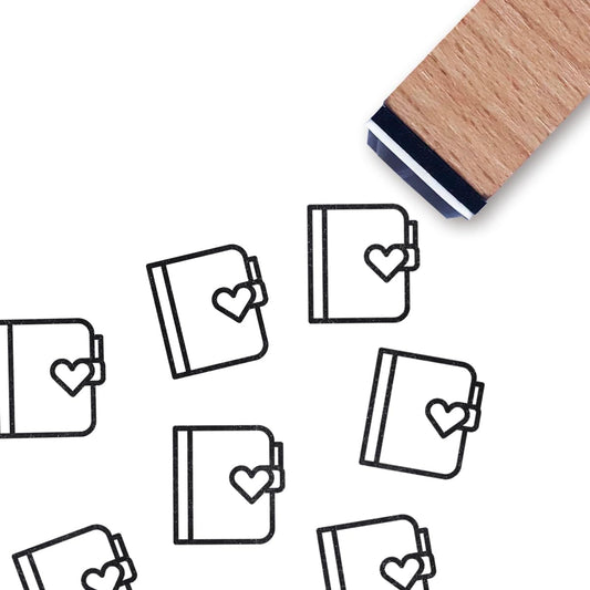 Journal Rubber Stamp, 3/5 Inch Small Mini Stamp for Scrapbooking Card Making Planner