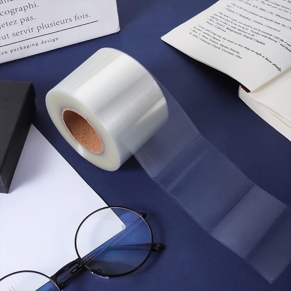 500 PCS Label Protectors, Clear Label Protectors Waterproof Clear Labels for Protecting Barcodes, Books, Numbers, Clothes Food Labels in Laboratory, Library, Office, Supermarket (1.97×1.97inch)