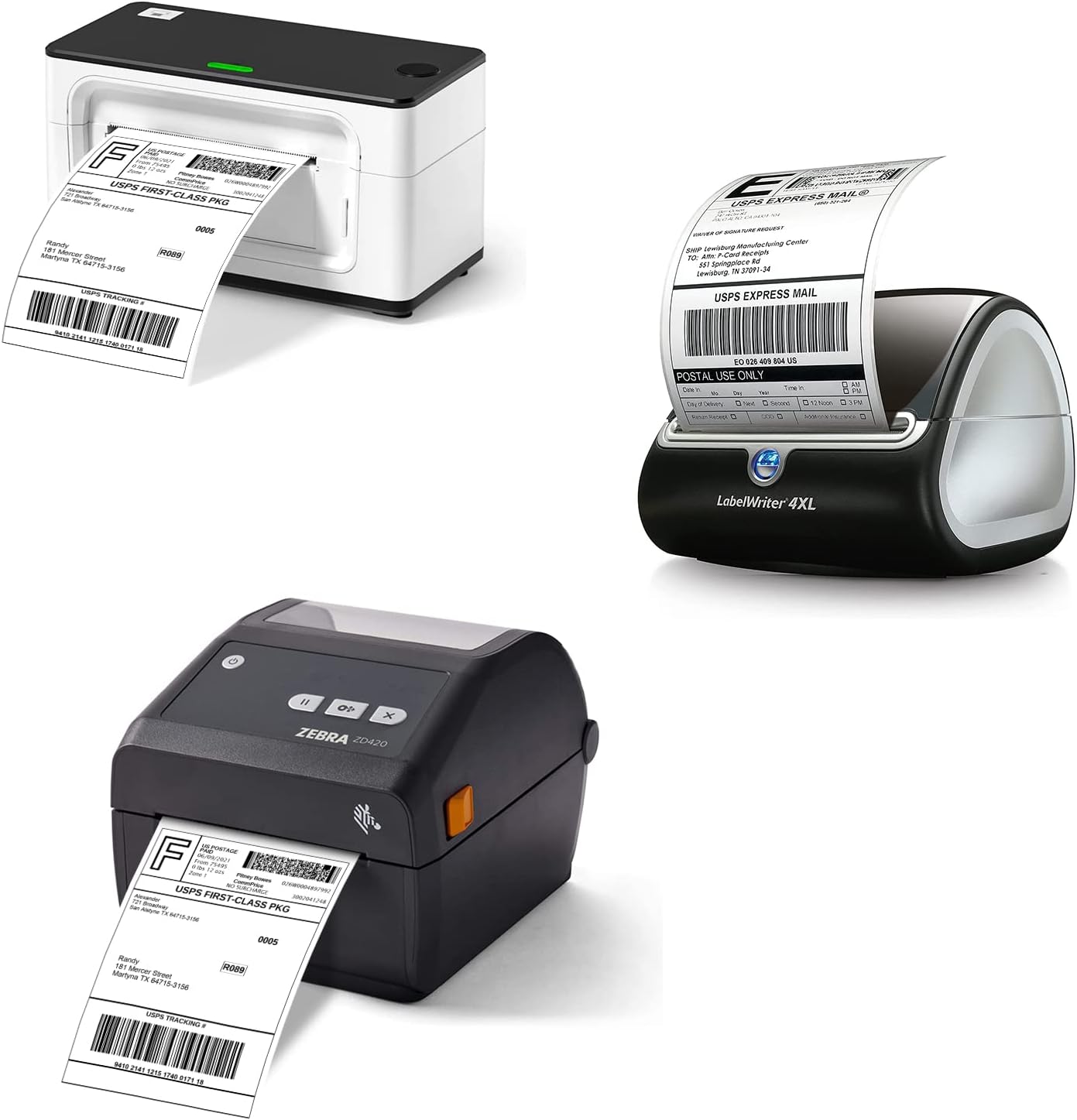 4" x 6" Thermal Shipping Labels, 880 Labels (4 Rolls), Compatible with Dymo LabelWriter 4XL, Water & Grease Resistant, BPA Free