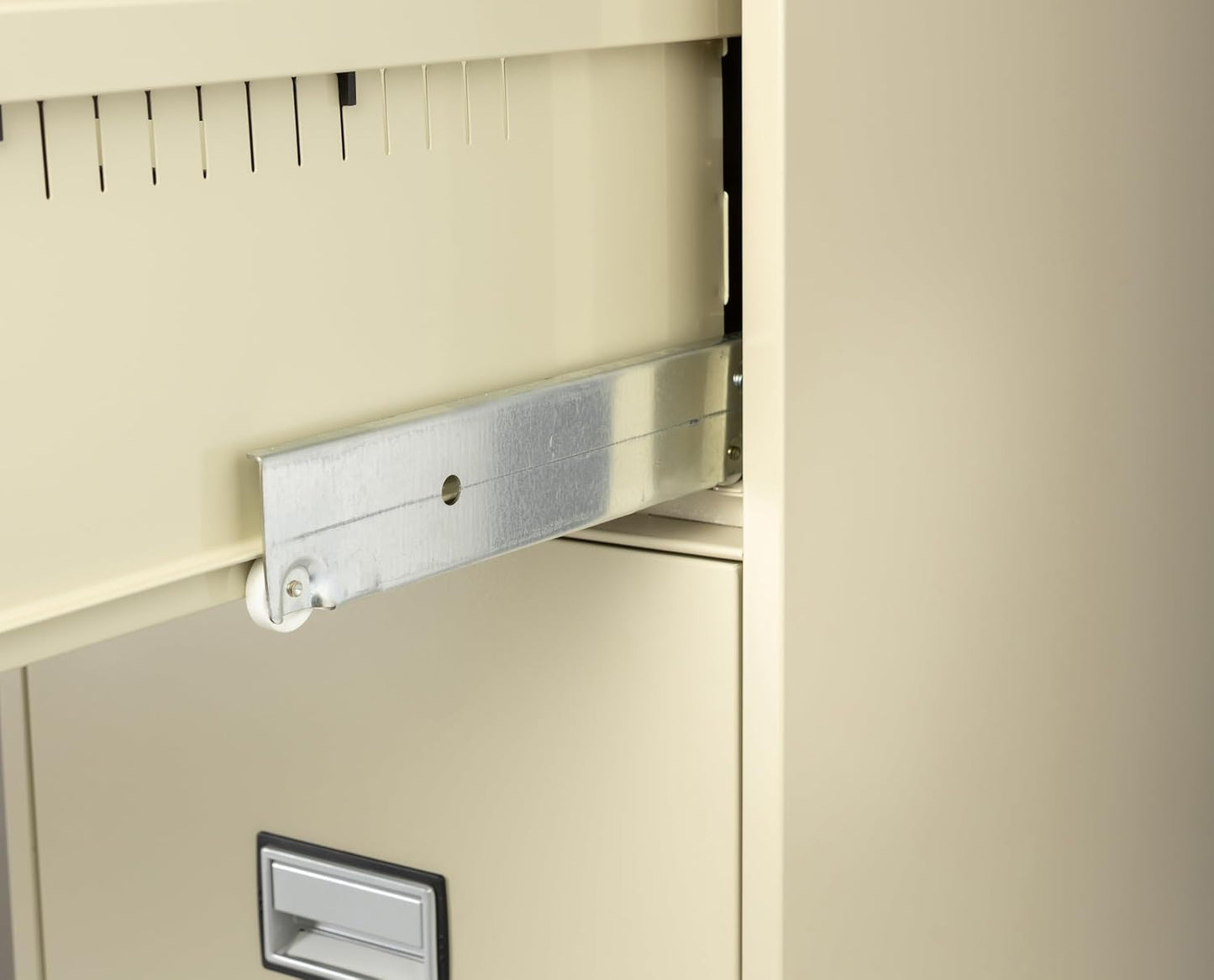 31 inch 4-Drawer Vertical Fireproof File Cabinet – Letter Size Filing – Key Lock – Water Resistant Seal – Fire and Impact Rated – Putty Finish – Model LTR4W31P