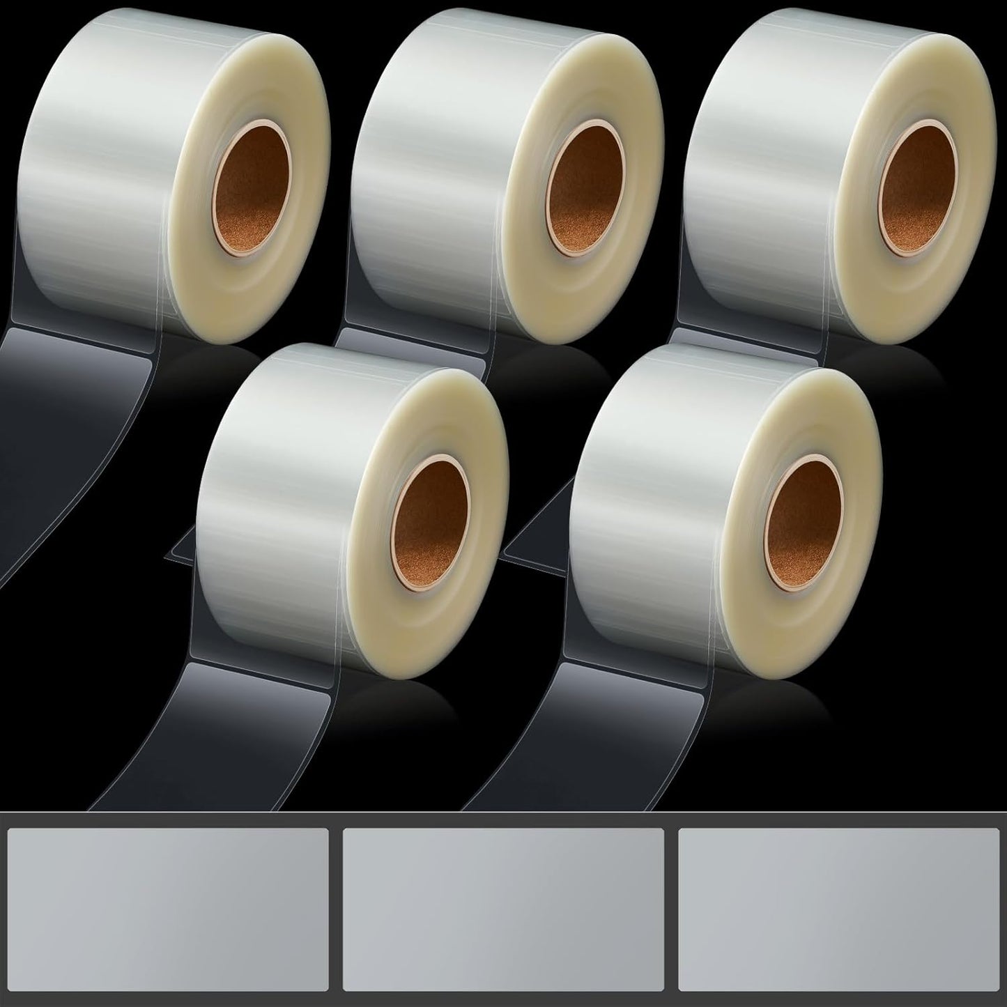 Zonon 2500 Pcs Clear Labels Label Protector Clear Stickers Wafer Seals Waterproof Labels for Protecting Barcodes, Numbers and Stickers (4 x 2 Inch,Rectangle)