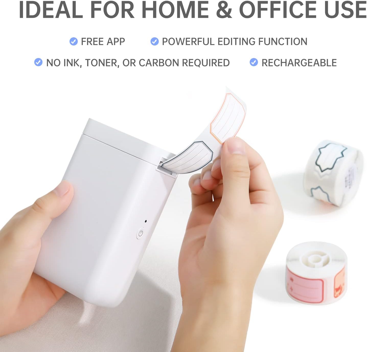 NIIMBOT Label Maker Machine D101 Label Printer Portable Wireless Connection Multiple Templates Available for Phone Easy to Use Office Home Organization USB Rechargeable