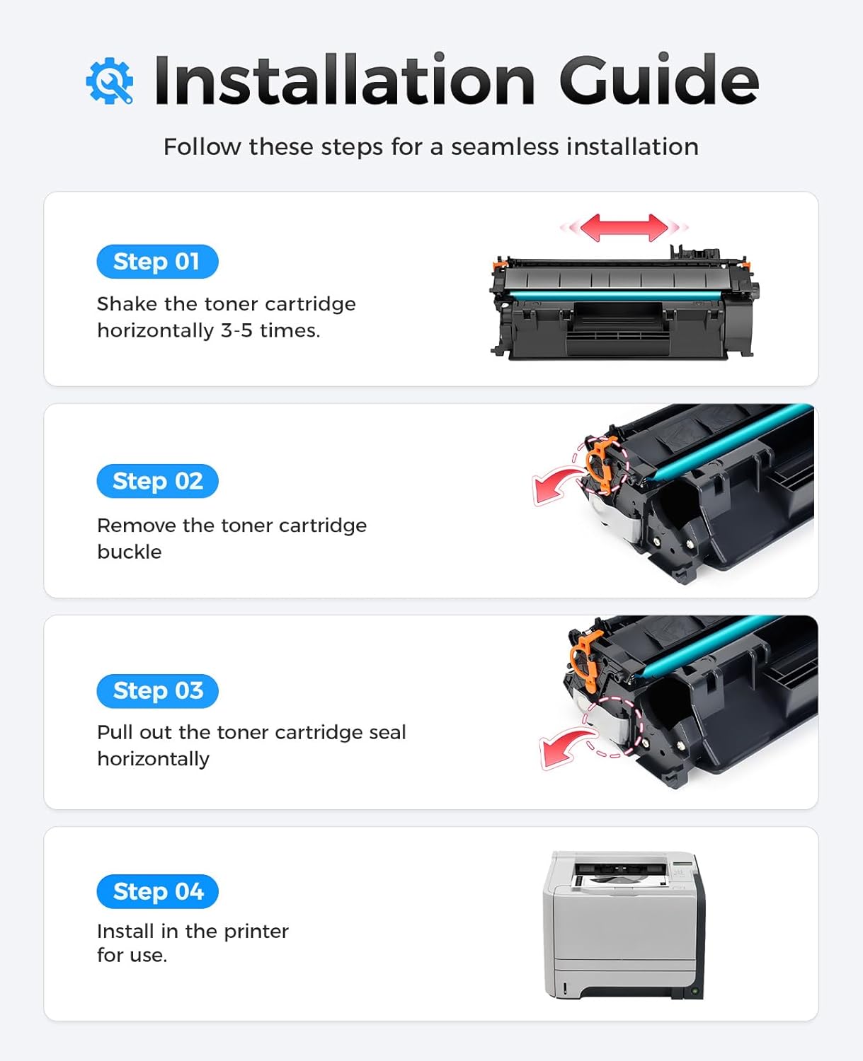 05A Black Toner Cartridge 2-Pack with chip High Yield Replacement for HP 05A CE505A 05X CE505X Toner Compatible Works with HP Laserjet P2035 P2035n P2055 P2055d P2055dn P2055x Printer Series Ink Copy