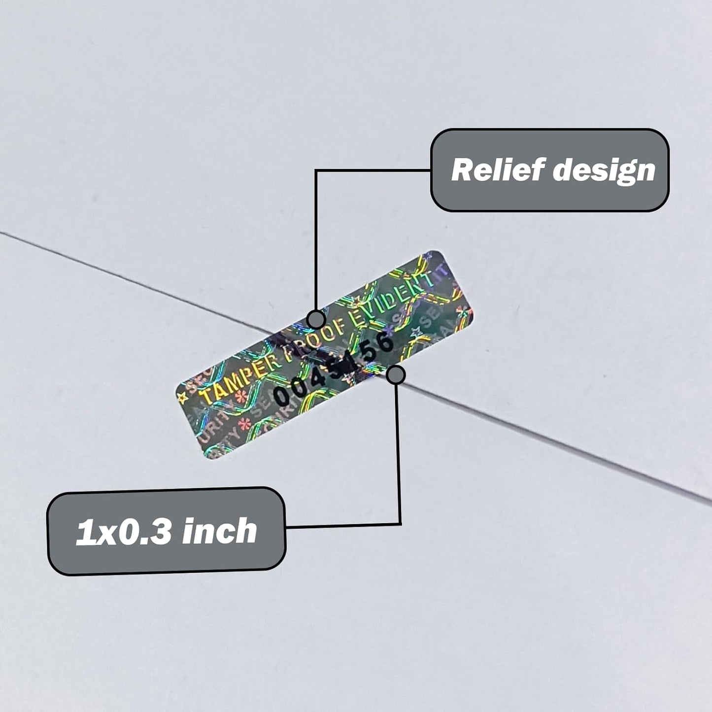 350pcs Tamper evident Hologram Stickers Original Security Labels Warranty Void Seal Tamper Proof Sticker with Unique Serial Number 1x0.3inch