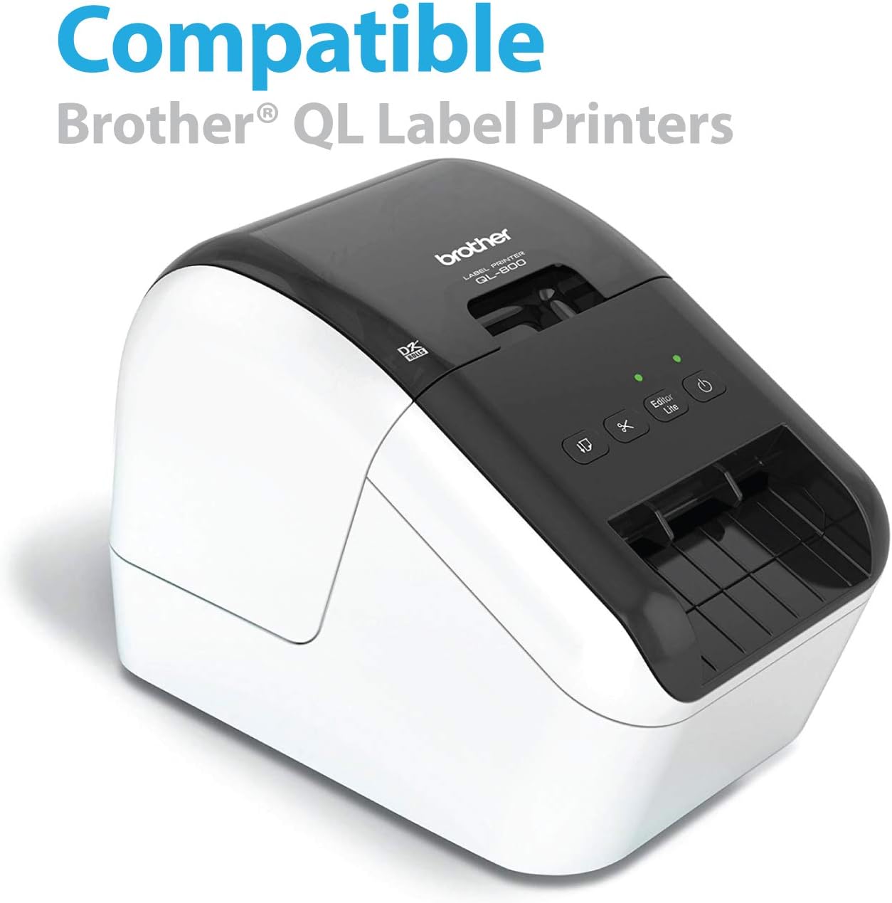 Buhbo Compatible Refill Replacement Label for Brother DK-1201 1-1/7" x 3-1/2" for Address and Barcodes (8 Pack / 400 Labels Per Roll)