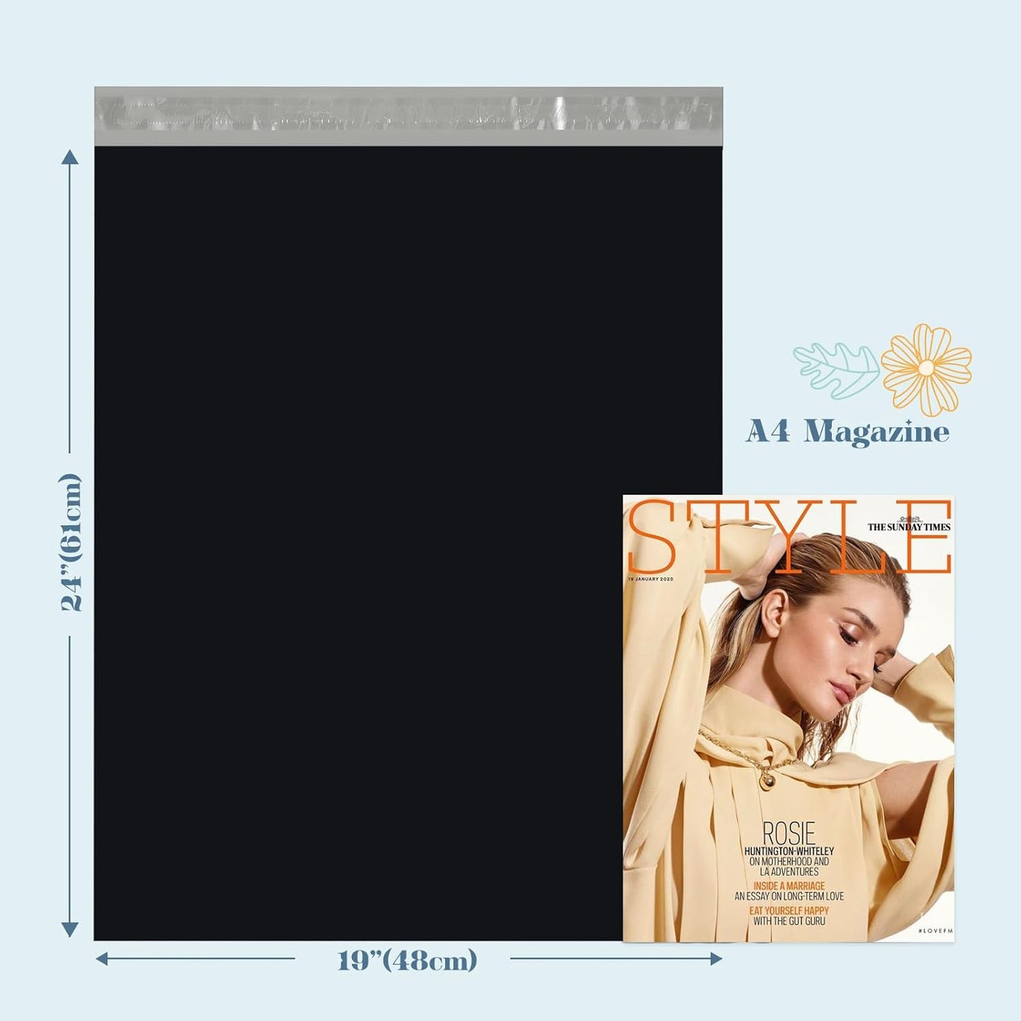 Fuxury 19x24 Inch 50 Pack Large Shipping Poly Envelopes Mailers,Self Adhesive Shipping Bags for Clothing,Waterproof and Flexible Package Shipping Bags for Small Business,Keep Items Protected