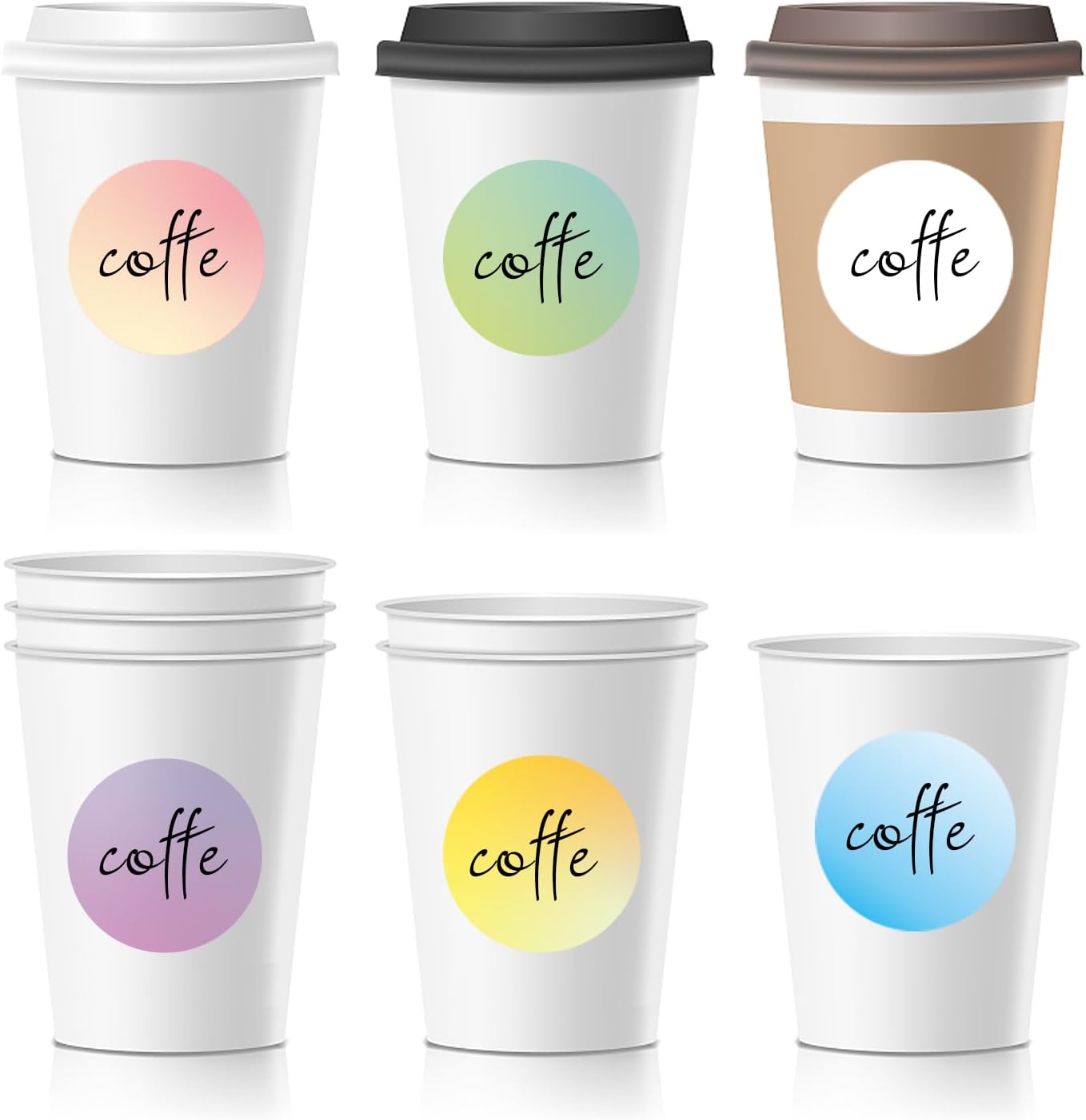 1.5 Inch White Round Thermal Sticker Labels, Self-Adhesive Circle Direct Thermal Labels, Multi-Purpose Roll Sticker Labels for DIY Logo Design with Perforation Line（ 500 Labels，2 Rolls）