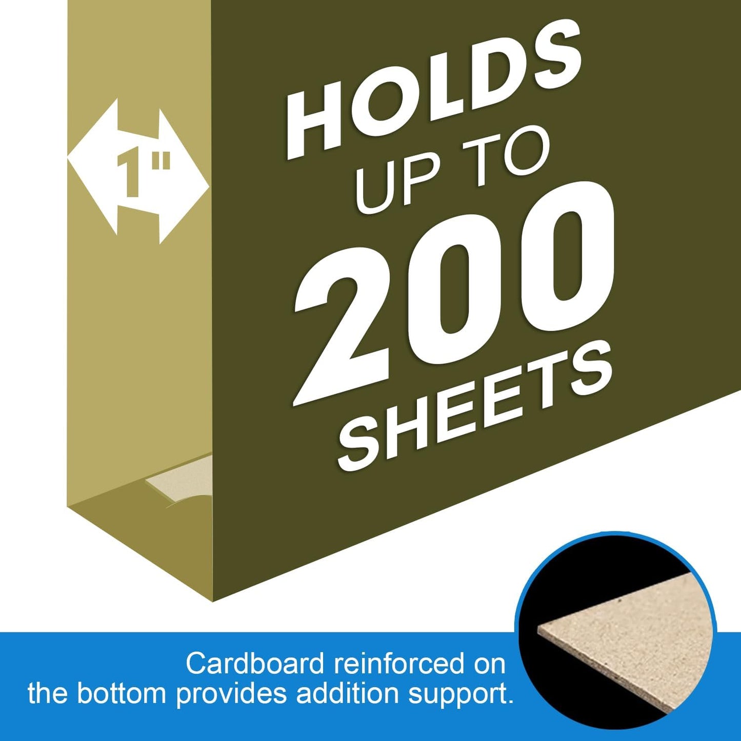 Extra Capacity Hanging File Folders, RAZCC 30 Pack Letter Size Reinforced Hanging Folders with Heavy Duty 1 Inch Expansion for Bulky Files, Filing Cabinet, Adjustable Tabs, Green