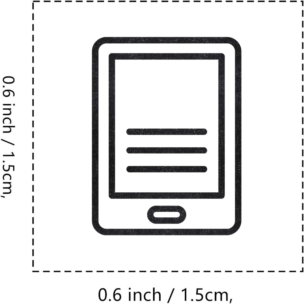 Ebook Rubber Stamp, 3/5 Inch Small Mini Stamp for Scrapbooking Card Making Planner