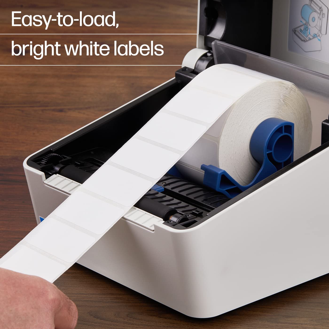 HP 2x1 Direct Thermal Shipping Labels, 2 Rolls, 1375 Sheets per Roll, Multipurpose White Labels for Personal or Business Use, Compatible with HP and Other Thermal Printers