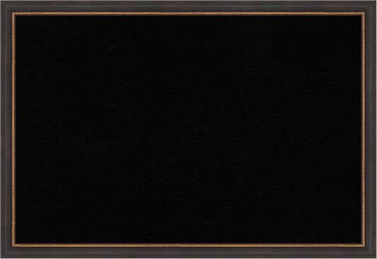 Amanti Art Black Cork Board for Wall, 27x39 Vision Board with Black Wood Frame, Large Corkboard Office Decor for Home Organization, Traditional Corkboard Pinboard to Display Items for Home