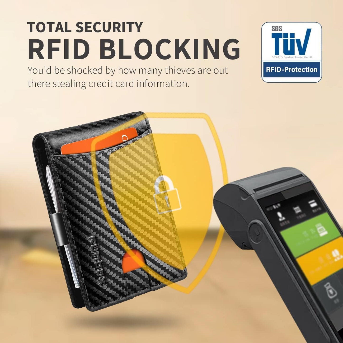 RUNBOX Money Clip Slim Wallets for Men RFID Blocking 11 Card Holder Minimalist Small Leather Bifold Men's Front Pocket Wallet Gift Box