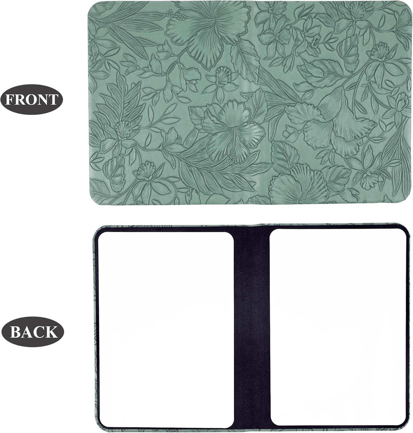 Portable Small White Board Dry Erase Board, Reusable 9.5 * 6.6in Notebook Memo, Office Home Supplies Desk Accessories(1-Carved Green)