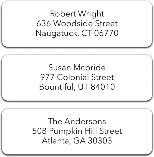 250 Personalized Return Address Labels - Custom Address Labels on Sheets