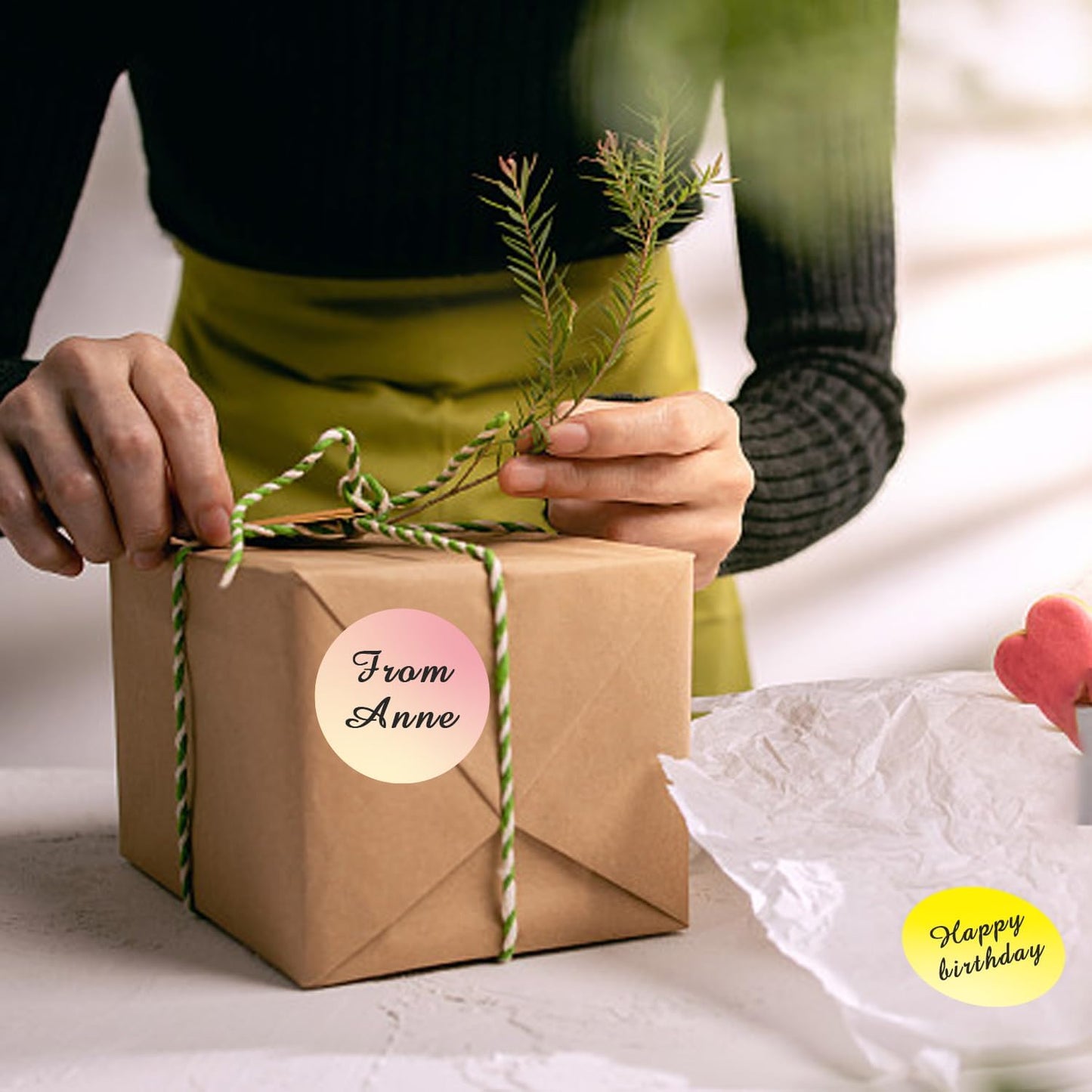 1.5 Inch Pink Round Thermal Sticker Labels, Self-Adhesive Circle Direct Thermal Labels, Multi-Purpose Roll Sticker Labels for DIY Logo Design with Perforation Line（ 500 Labels，1 Roll）